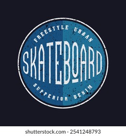 Skateboard Illustration typography for t shirt, poster, logo, sticker, or apparel merchandise