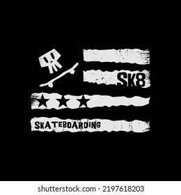 Skateboard illustration typography vector t shirt design 