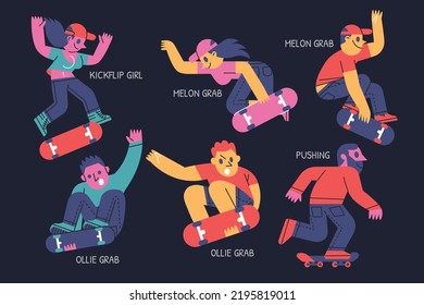 Skateboard illustration for website, application, printing, document, poster design, etc.