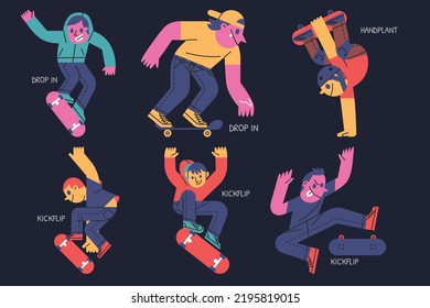 Ilustración de skateboard para sitio web, aplicación, impresión, documento, diseño de afiches, etc.