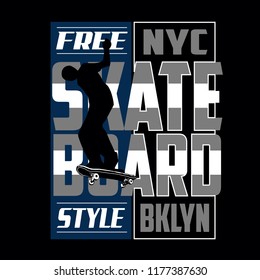 Skateboard images vector illustration for t shirt