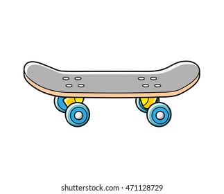 Skateboard isolated.