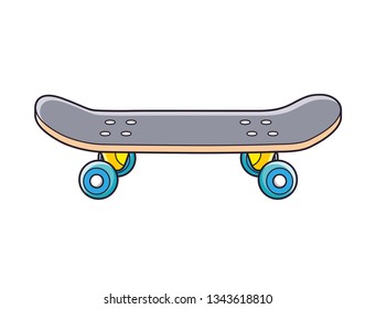 Skateboard isolated cartoon vector