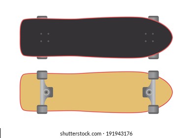 Skateboard isolated on a white background. Vector illustration