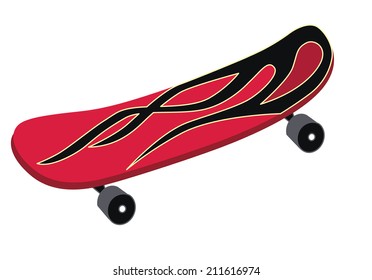 skateboard isolated on white background (vector illustration)