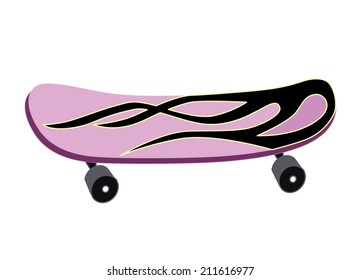 skateboard isolated on white background (vector illustration)