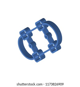 Skateboard isometric left top view 3D icon