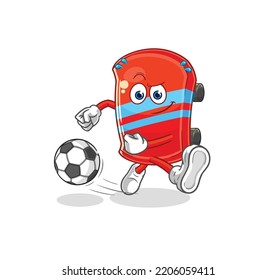 the skateboard kicking the ball cartoon. cartoon mascot vector