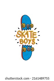 skateboard kids poster for apparel and fun