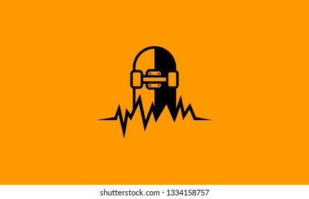 Skateboard Label Company Vector Illustration