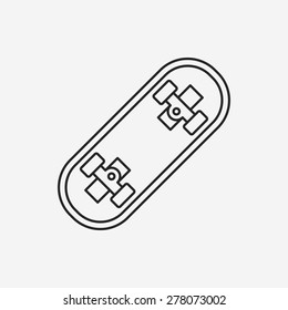 skateboard line icon