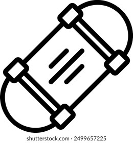 skateboard line icon illustration vector