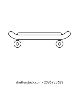 Skateboard line icon isolated on white background. Extreme sport. Sport  vector sign