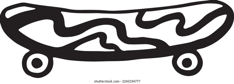 Skateboard line icon. Urban teen sport symbol