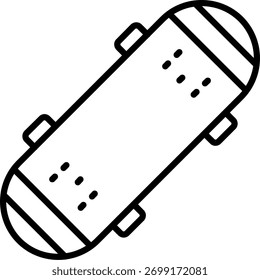 Design de ícone de vetor de linha de skate