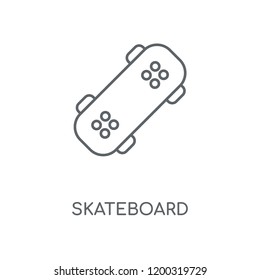 Skateboard linear icon. Skateboard concept stroke symbol design. Thin graphic elements vector illustration, outline pattern on a white background, eps 10.