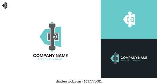 Skateboard Logo - All elements on this template are editable with vector software