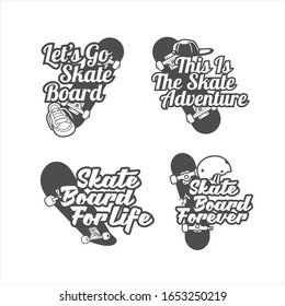 Skateboard Logo Set Vector Design