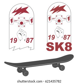 skateboard logo sticker Board