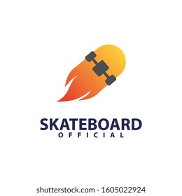 Skateboard logo template design vector, illustration icon