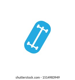 Skateboard logo template vector illustration