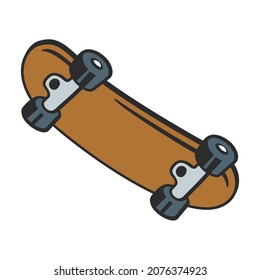skateboard ,longboard, pennyboard. Vector image