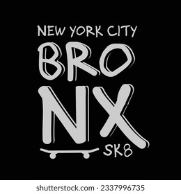 Skateboard in new york illustration typography. perfect for t shirt design