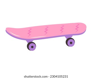 Skateboard. Nostalgia for the 80s, 90s. Extreme sport equipment for youth activity.