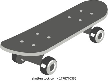 Skateboard on a white background. Vector illustration.