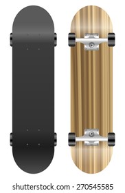 Skateboard on a white background. Vector illustration.