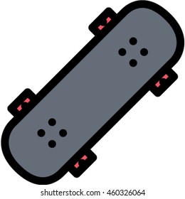skateboard outline icon