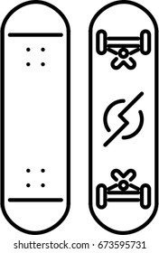 skateboard outline icon
