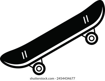 Skateboard Outline set icon Collection. Figure ice skating shoes. Vector Illustration.