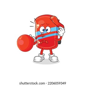 the skateboard pantomime blowing balloon. cartoon mascot vector