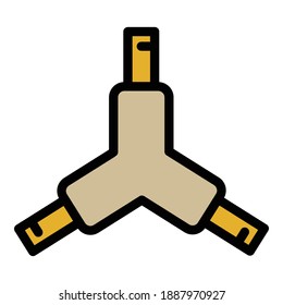 Skateboard part icon. Outline skateboard part vector icon for web design isolated on white background