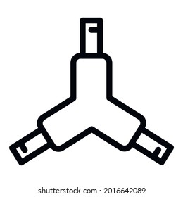 Skateboard part icon. Outline skateboard part vector icon for web design isolated on white background