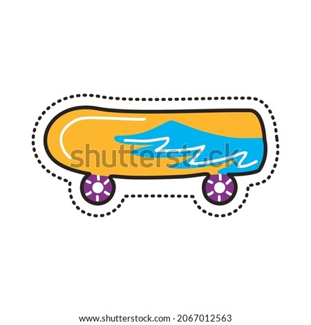 skateboard patch pop art icon