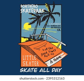 skateboard poster illustratiıon for graphic design