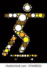 skateboard shape vector design by color point