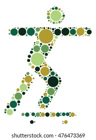 skateboard shape vector design by color point