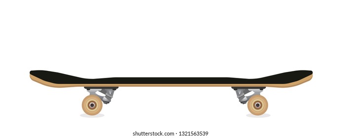 Skateboard side view