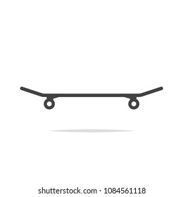 Skateboard side view icon vector
