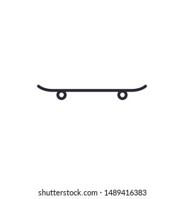 Skateboard Side View Icon Vector Illustration Eps
