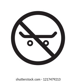 Skateboard sign icon. Trendy Skateboard sign logo concept on white background from Traffic Signs collection. Suitable for use on web apps, mobile apps and print media.