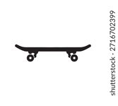 Skateboard silhouette icon vector flat design