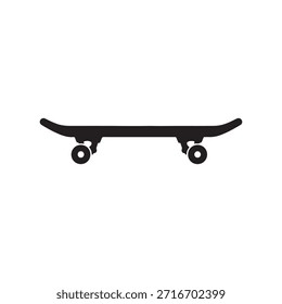 Skateboard silhouette icon vector flat design