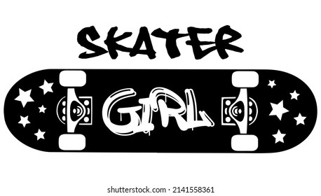 Skateboard skate park vintage logo. Skateboarding retro emblem. Vector illustration.Skateboard vector illustration.T-shirt apparel print design. Scratch board imitation. Black and white hand drawn art svg