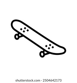 skateboard skate sport line icon vector. skateboard skate sport sign. isolated contour symbol black illustration