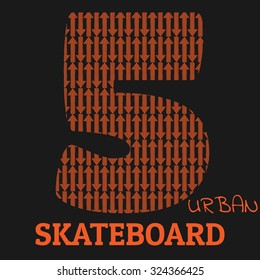 Skateboard, skateboarding, Urban, sport typography, t-shirt graphics, poster, banner, flyer, postcard, vector concept