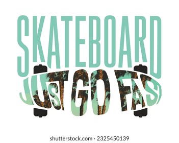 skateboard skater skate palm city vector for t-shirt